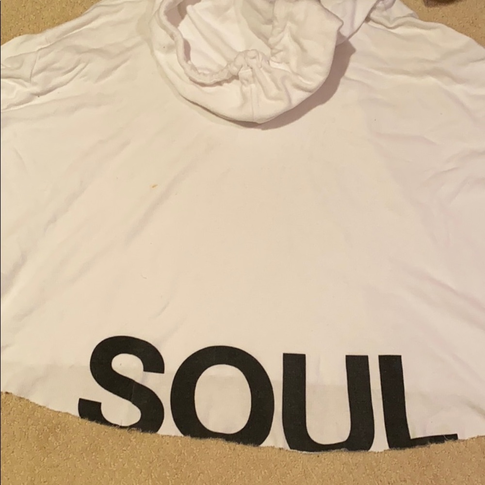 Soulcycle white waffle hoodie